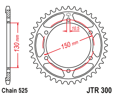 JT SPROCKETS JTR300.43 (+1, 30043jt)